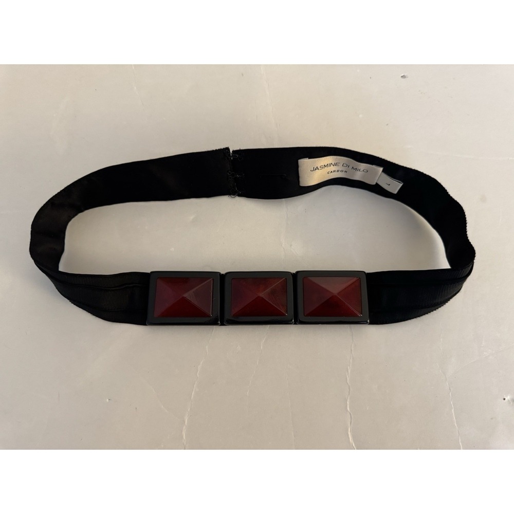 Jasmine di Milo Carbon Women's Large Black Red Belt